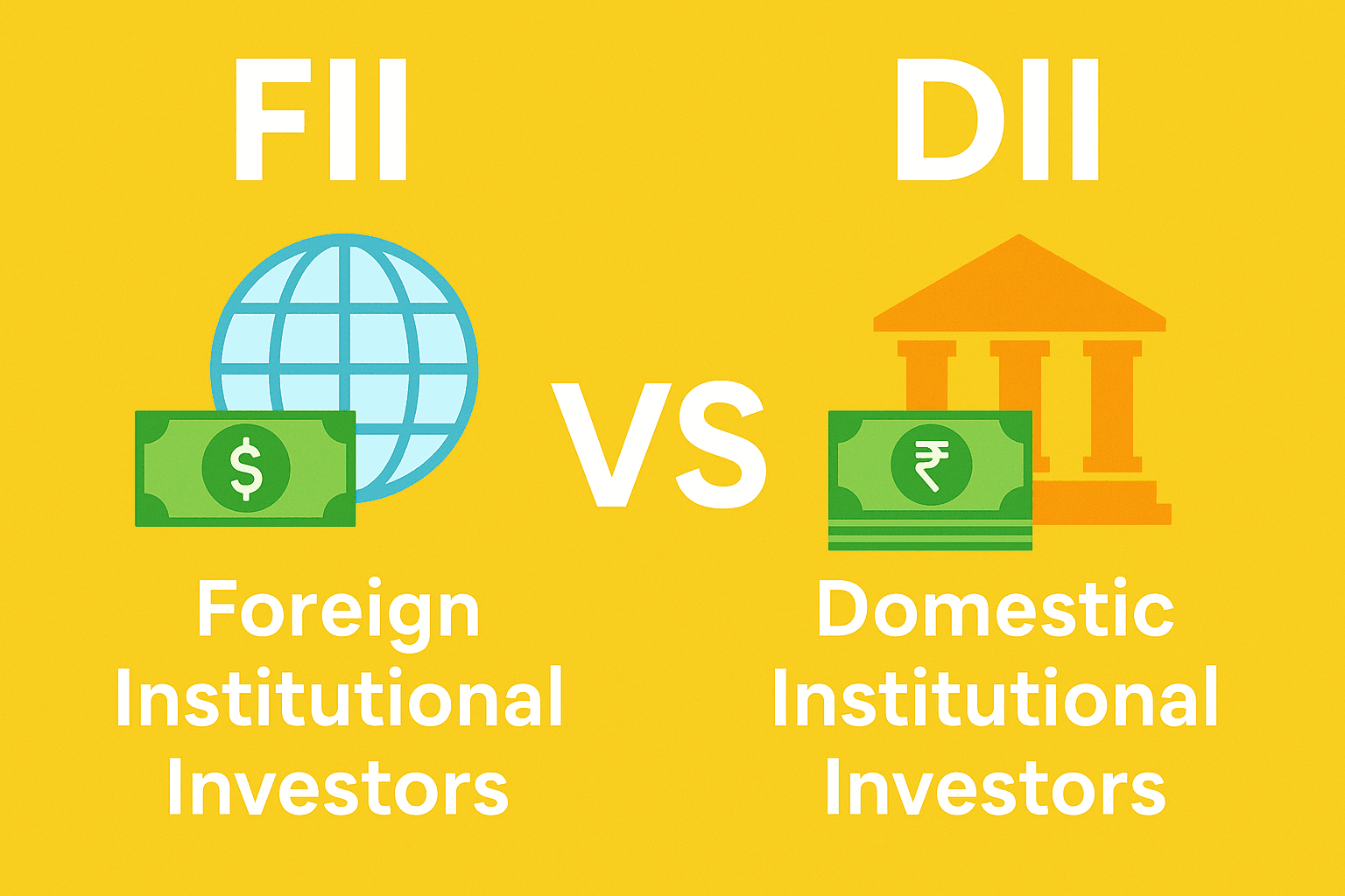 FII vs DII investment pattern since 2024